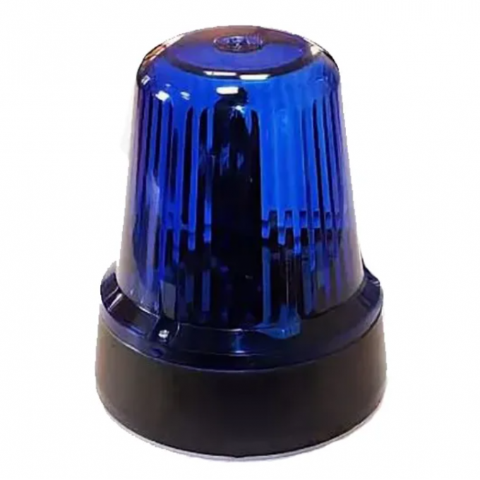 Маяк проблесковый 12V стационарный (лампа Н1) синий САКУРА 09549
