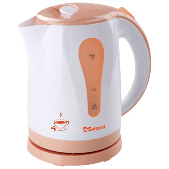 Чайник электрический SAKURA SA-2326A 1.8 л белый, оранжевый 100030223863