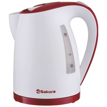 Чайник электрический SAKURA SA-2346WR 1.7 л белый, красный