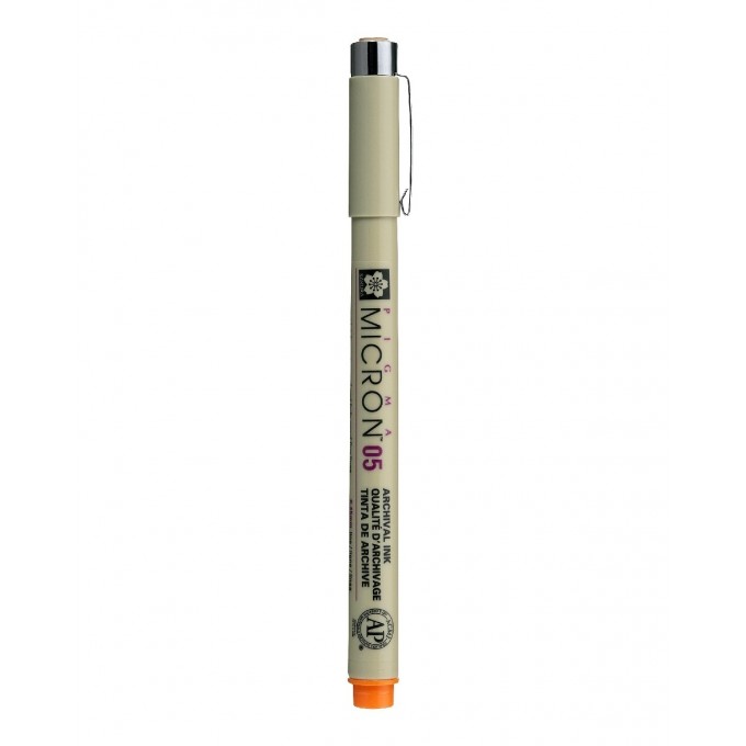 Ручка капиллярная SAKURA Pigma Micron 0.45 мм, цвет чернил: оранжевый 100030582869