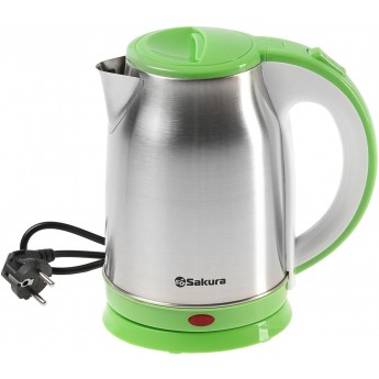 Чайник электрический SAKURA SA-2147G 1.8 л зеленый, серебристый