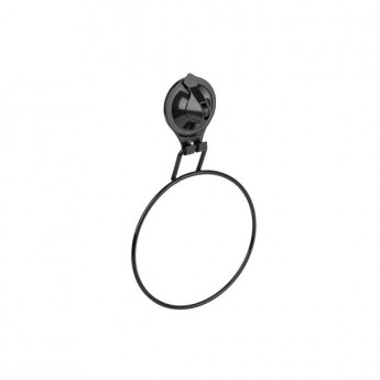 Кольцо для полотенец SAKURA на присоске Air-lock, BI-3002, 260x40x150 мм, BL, черное