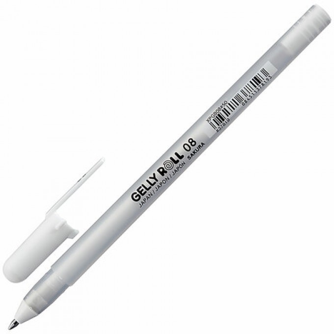 Ручка гелевая БЕЛАЯ SAKURA (Япония) Gelly Roll узел 08 мм линия письма 04 мм XPGB#50 144068