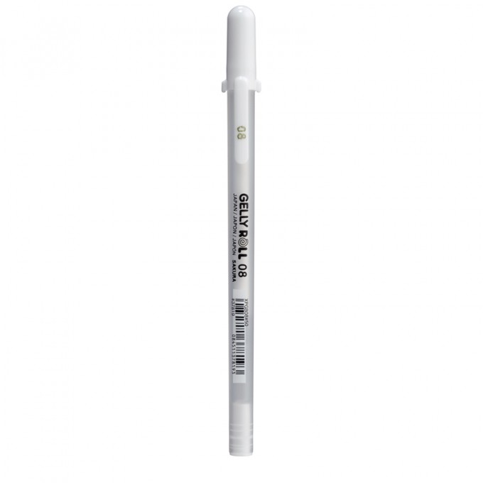 Ручка гелевая SAKURA "Gelly Roll" белая, 0,8мм 288302