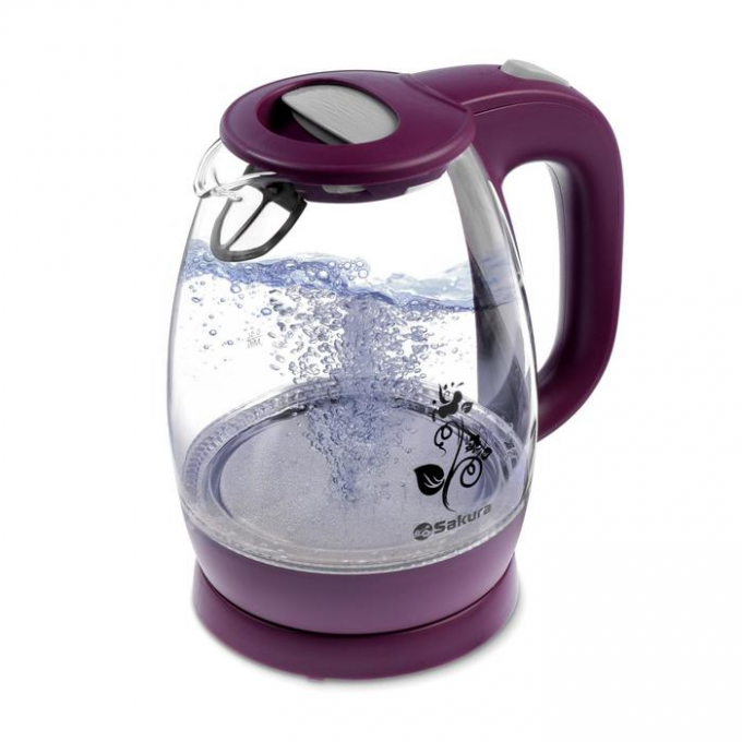 Чайник электрический SAKURA SA-2715V 1.7 л фиолетовый, прозрачный 5136409