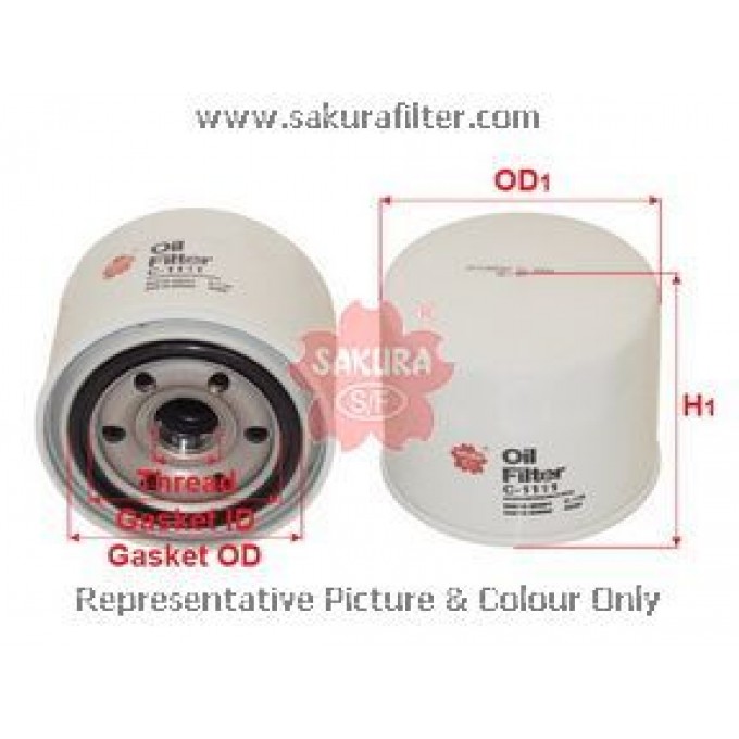SAK фильтр масляный Toyota Corolla/Camry/Liteace/Carina 1.8D/2.0D 87-97 C1111