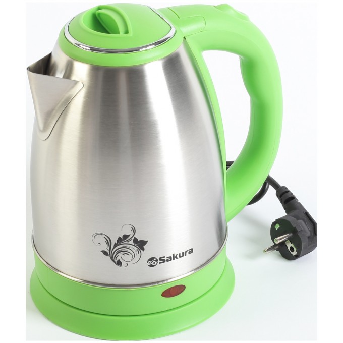 Чайник электрический SAKURA 1.8 л зеленый, серебристый SA-2134GS