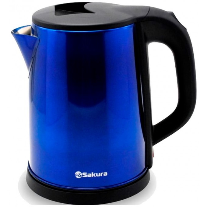 Чайник электрический SAKURA 2 л черный, синий SA-2149BL