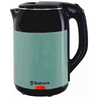 Чайник электрический SAKURA SA-2168BGR 1.8 л зеленый, черный
