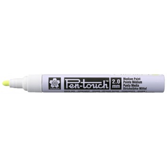 Маркер декоративный SAKURA Pen-Touch 2,0 мм желтый флуоресцентный
