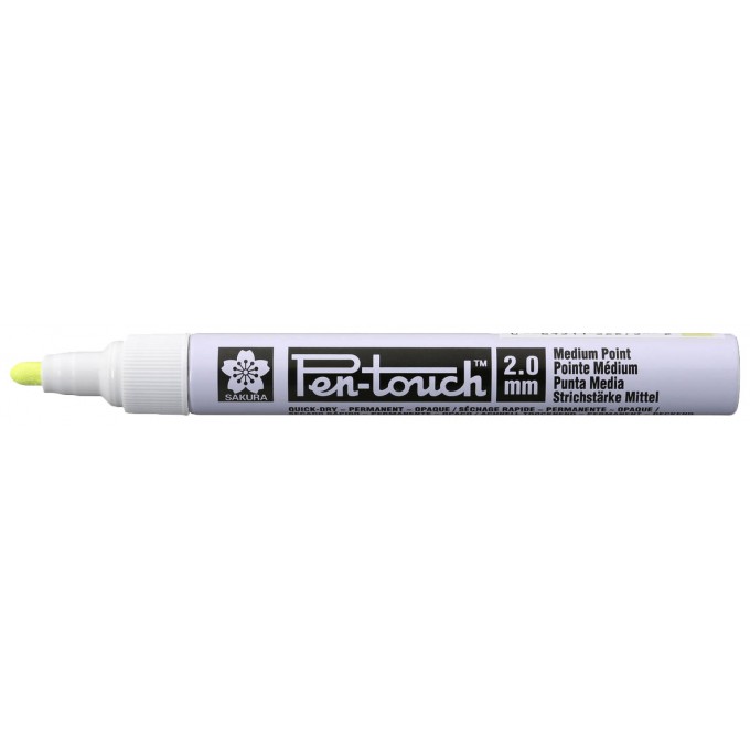 Маркер декоративный SAKURA Pen-Touch 2,0 мм желтый флуоресцентный SAKURA-XPFKA302