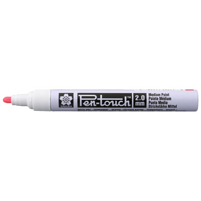 Маркер декоративный SAKURA Pen-Touch 2,0 мм красный флуоресцентный SAKURA-XPFKA319