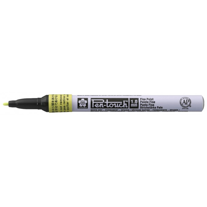 Маркер декоративный SAKURA Pen-Touch 1,0 мм желтый флуоресцентный SAKURA-XPMKA302