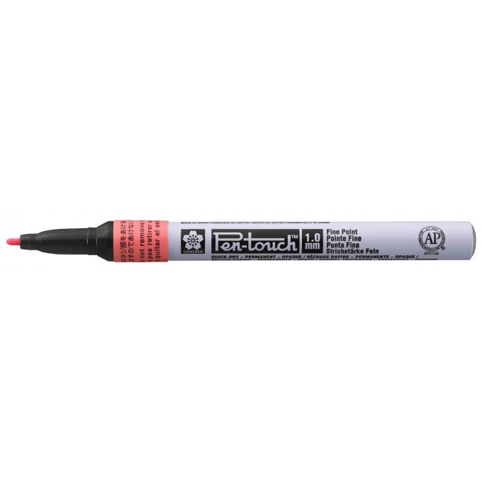 Маркер декоративный SAKURA Pen-Touch 1,0 мм красный флуоресцентный SAKURA-XPMKA319