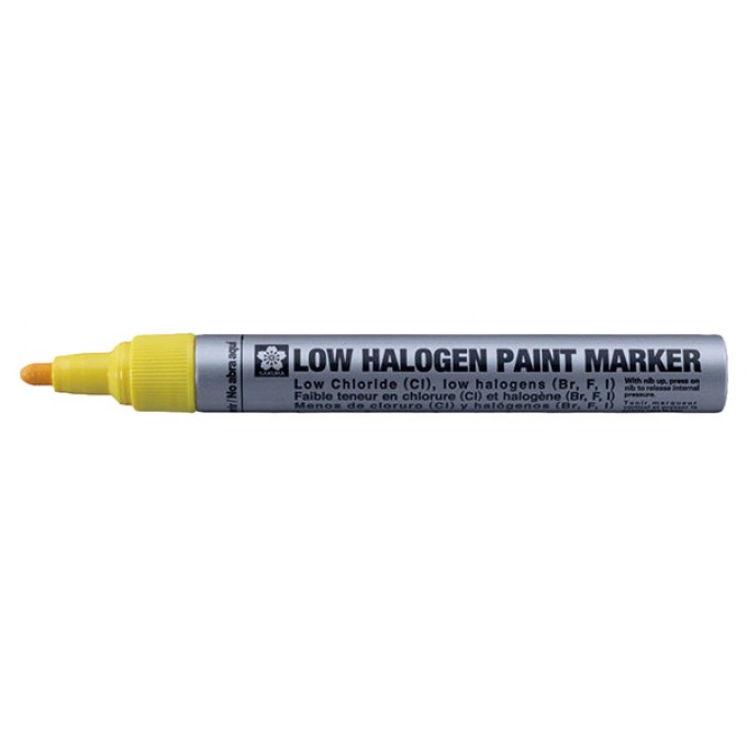 Маркер с жидкими чернилами SAKURA Paint с низким содержанием галогена 2,0 мм Желтый SAKURA-XPMKB-LH#3