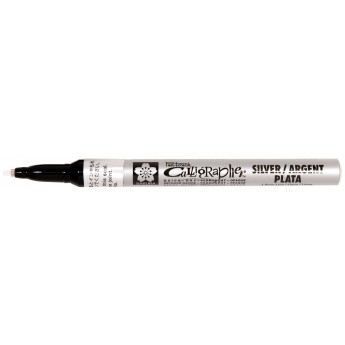 Маркер SAKURA Pen-Touch Calligrapher 1,8 мм серебряный серебристый
