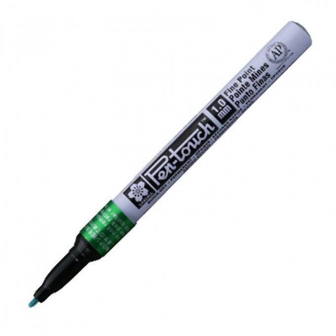 Маркер промышленный SAKURA Pen-Touch 1мм зеленый алюминий 12шт Y1568325