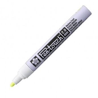 Маркер промышленный SAKURA Pen-Touch XPFKA302 2мм желтый алюминий 12шт